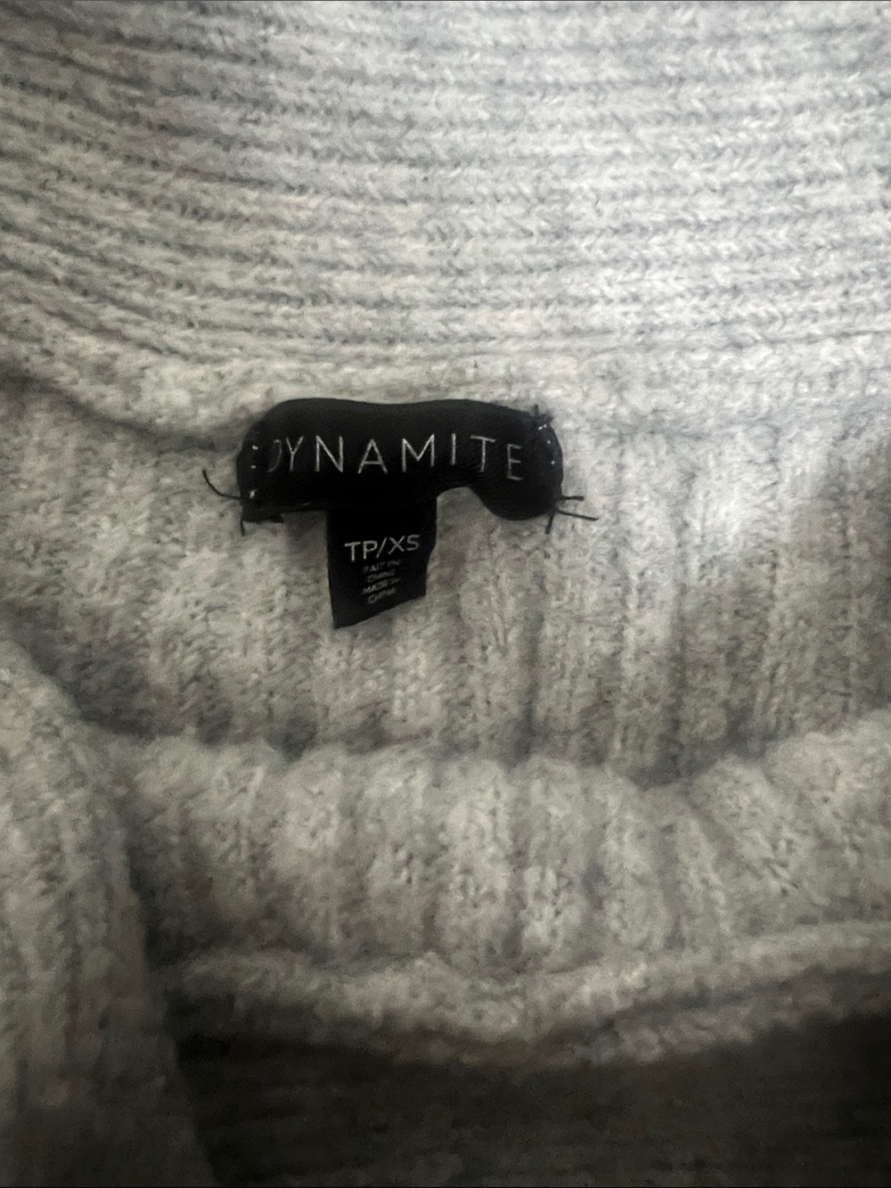 Cozy Off-Shoulder Ribbed Sweater - DYNAMITE - Picture 2 of 4